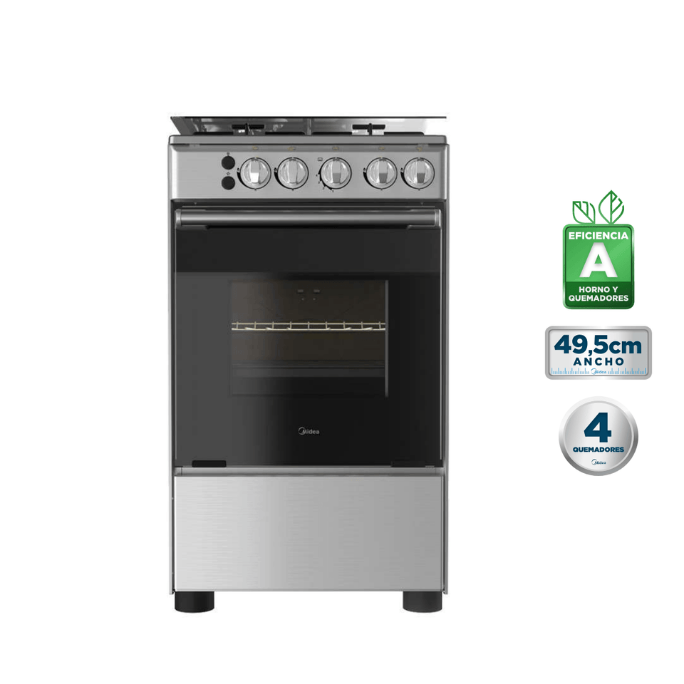Cocina a Gas 4 quemadores Gris MCG-4QSG20NS