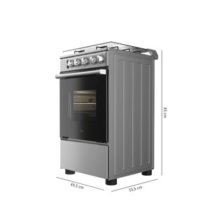 Cocina a Gas 4 quemadores Gris MCG-4QSG20NS