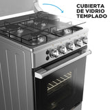 Cocina a Gas 4 quemadores Gris MCG-4QSG20NS