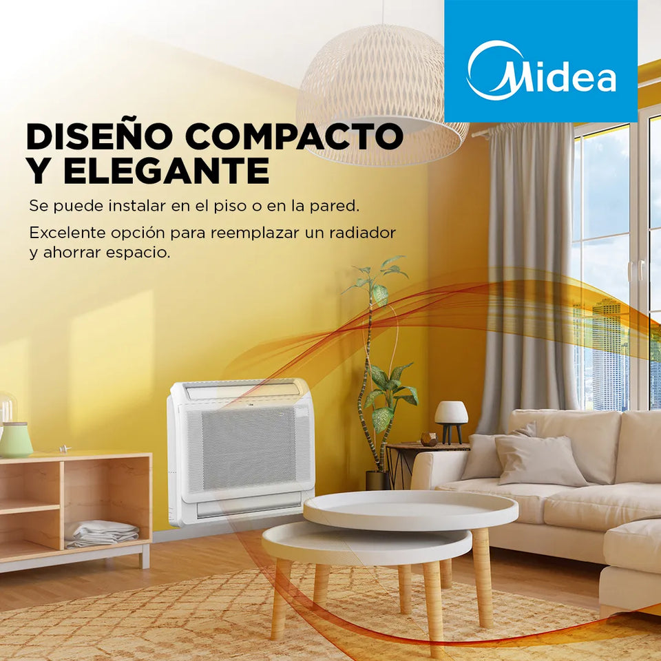 Split Consola Xtreme Heat Midea R32 14,000 Btuh Inverter