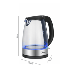 Hervidor Vidrio 1,7 litros MK-17G02A