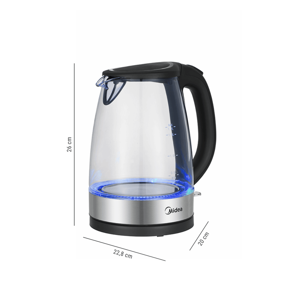 Hervidor Vidrio 1,7 litros MK-17G02A
