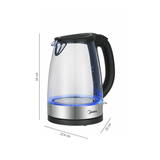 Hervidor Vidrio 1,7 litros MK-17G02A