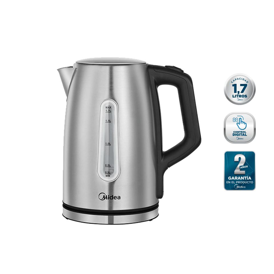 Hervidor Inox Con Indicador De Temperatura 1,7Lt