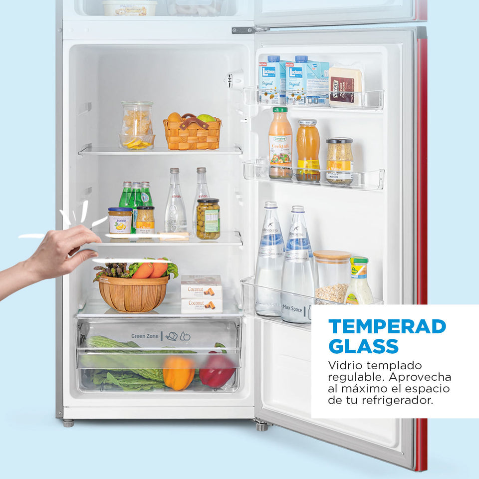 Refrigerador Top Freezer Frío Directo Rojo 207 lts MDRT294FGE13