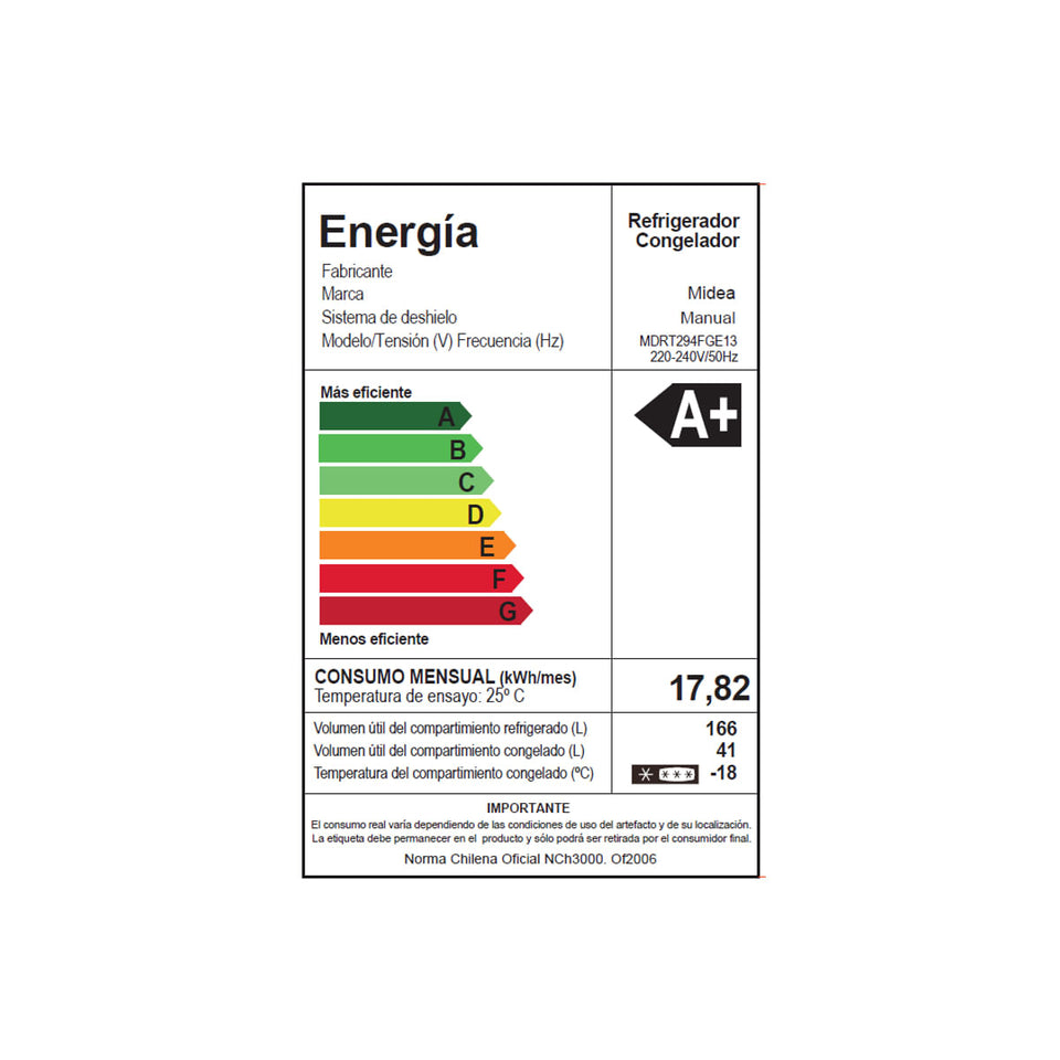 Refrigerador Top Freezer Frío Directo Rojo 207 lts MDRT294FGE13