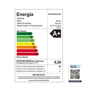 Refrigerador Minibar Frio Directo Negro 93 lts MDRD142FGE30