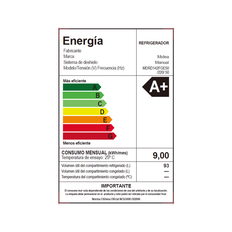 Refrigerador Minibar Frio Directo Light Silver 93 lts MDRD142FGE50