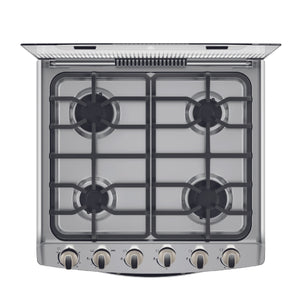 Cocina a gas 4 quemadores GREY MCG-4QPI24NS