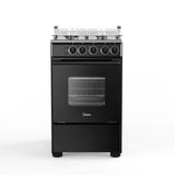 Cocina a gas Midea 4 quemadores black MCG-4QSG20NSBK