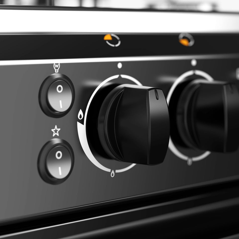 Cocina a gas Midea 4 quemadores black MCG-4QSG20NSBK