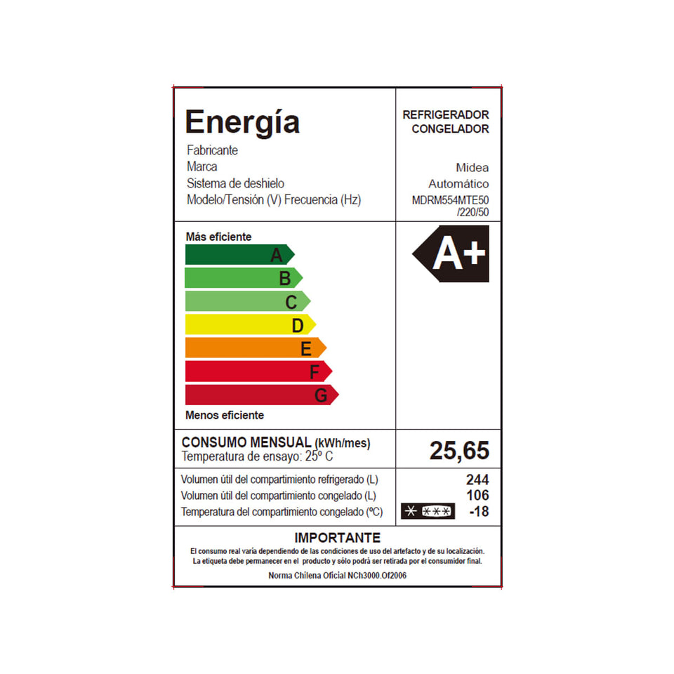 Refrigerador Multipuerta No Frost 350 lts MDRM554MTE50